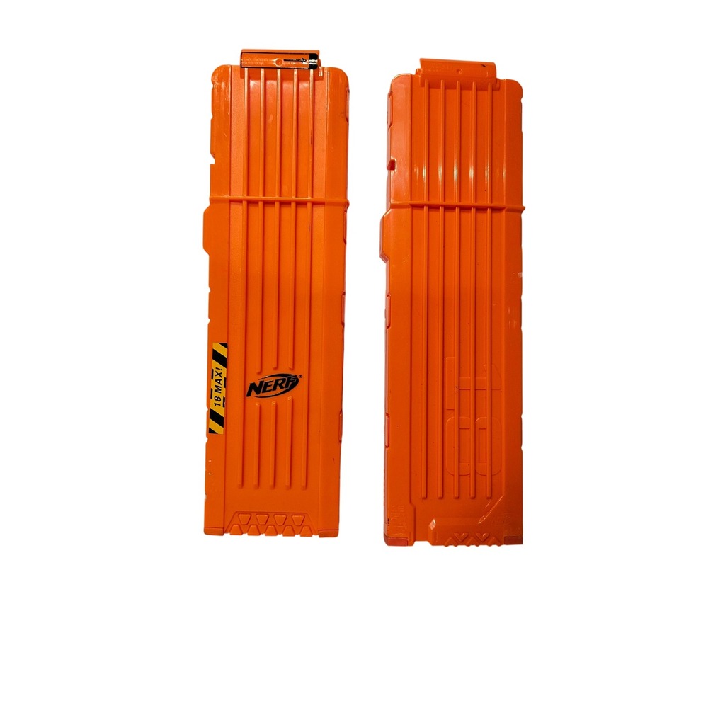 Nerf N-Strike Elite 18-Dart Magazine Clip 2-Pack Orange High Capacity‎ Accessory